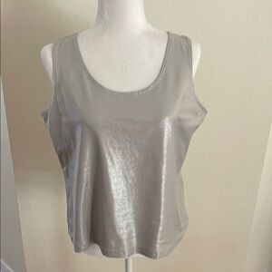 Chico's Gray Silver Sleeveless Tank Top